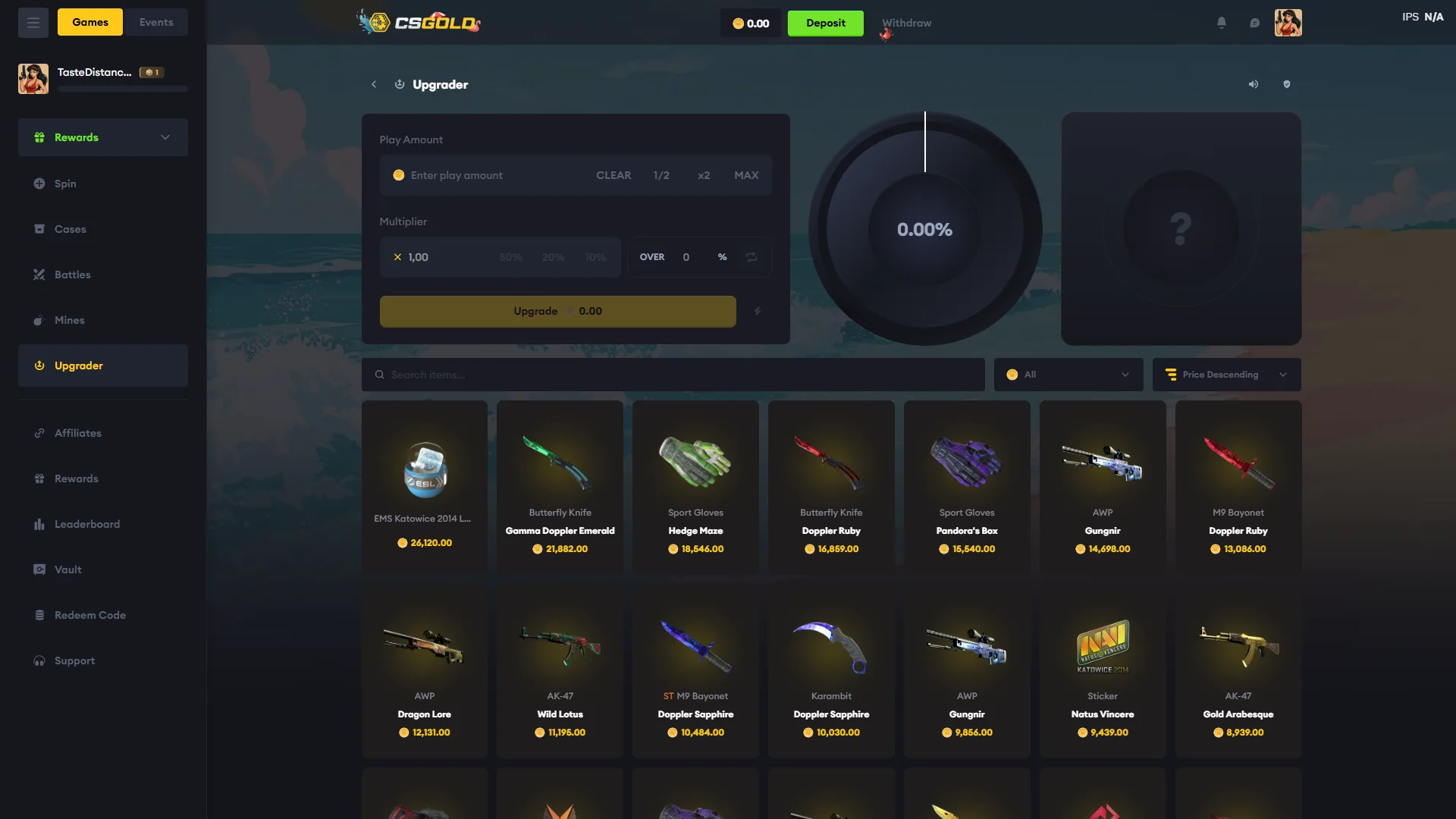 csgold upgrader game preview