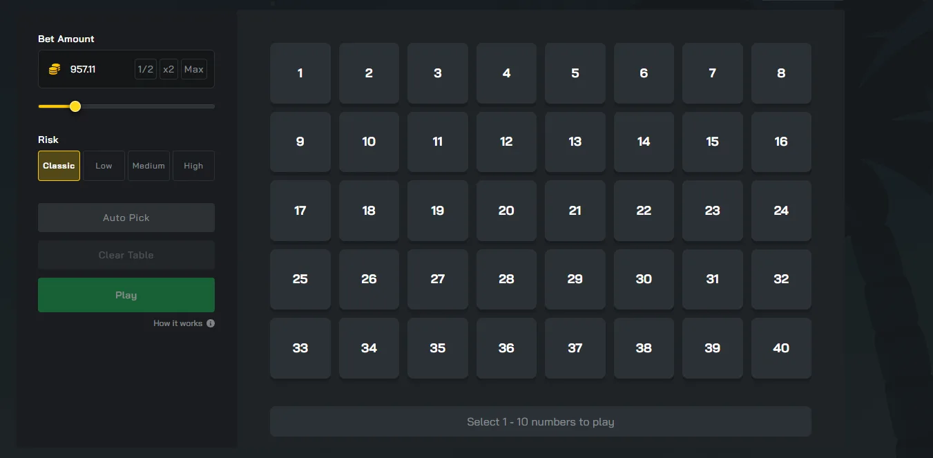 Screenshot of clash.gg of tiles game mode
