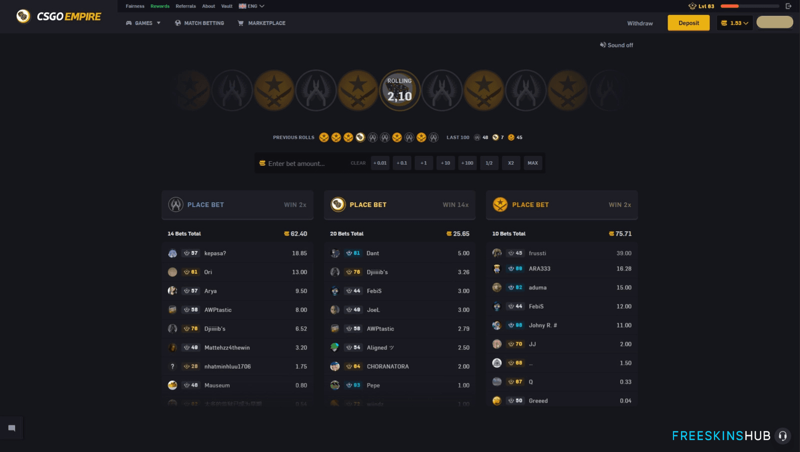 csgoempire homepage - best cs2 gambling sites 2026