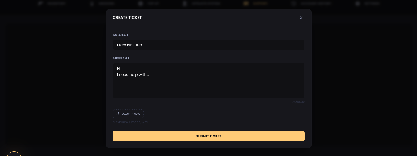 Key-Drop ticket support