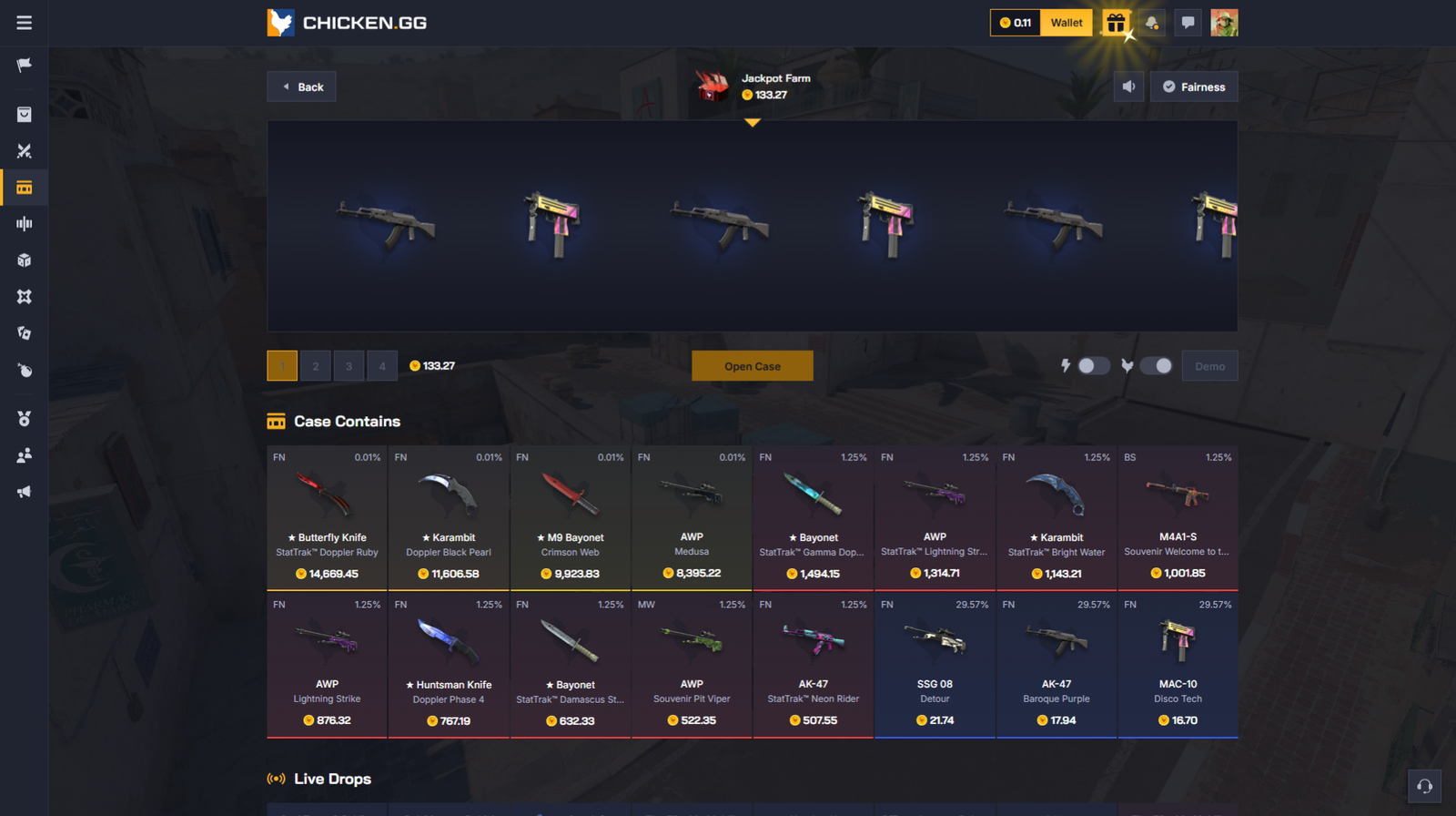 Chicken.gg Case Openings