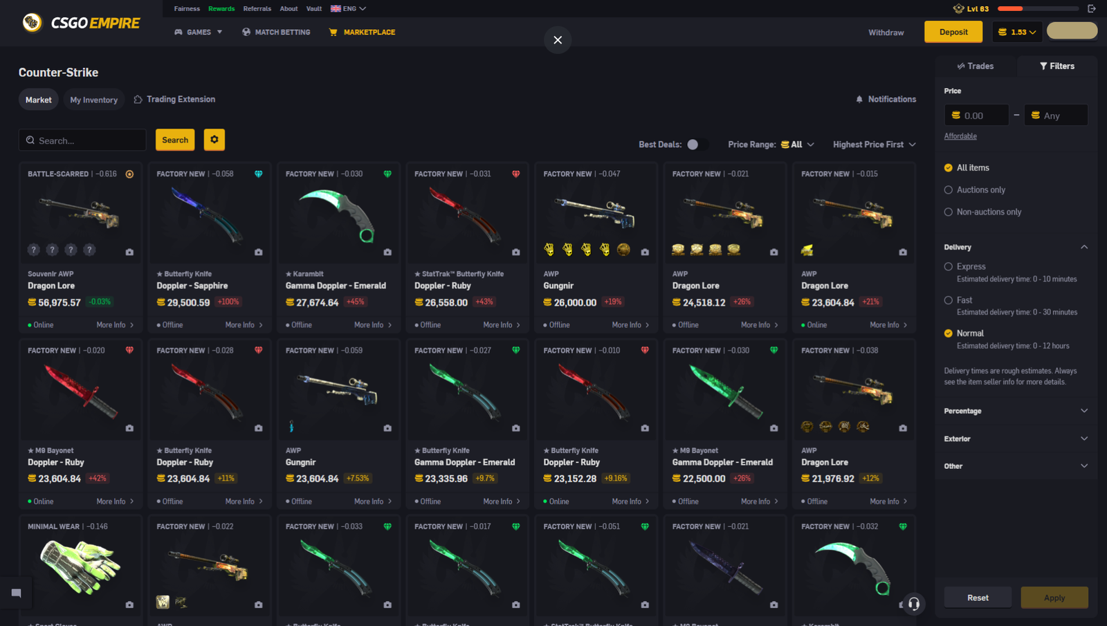 CSGOEmpire marketplace