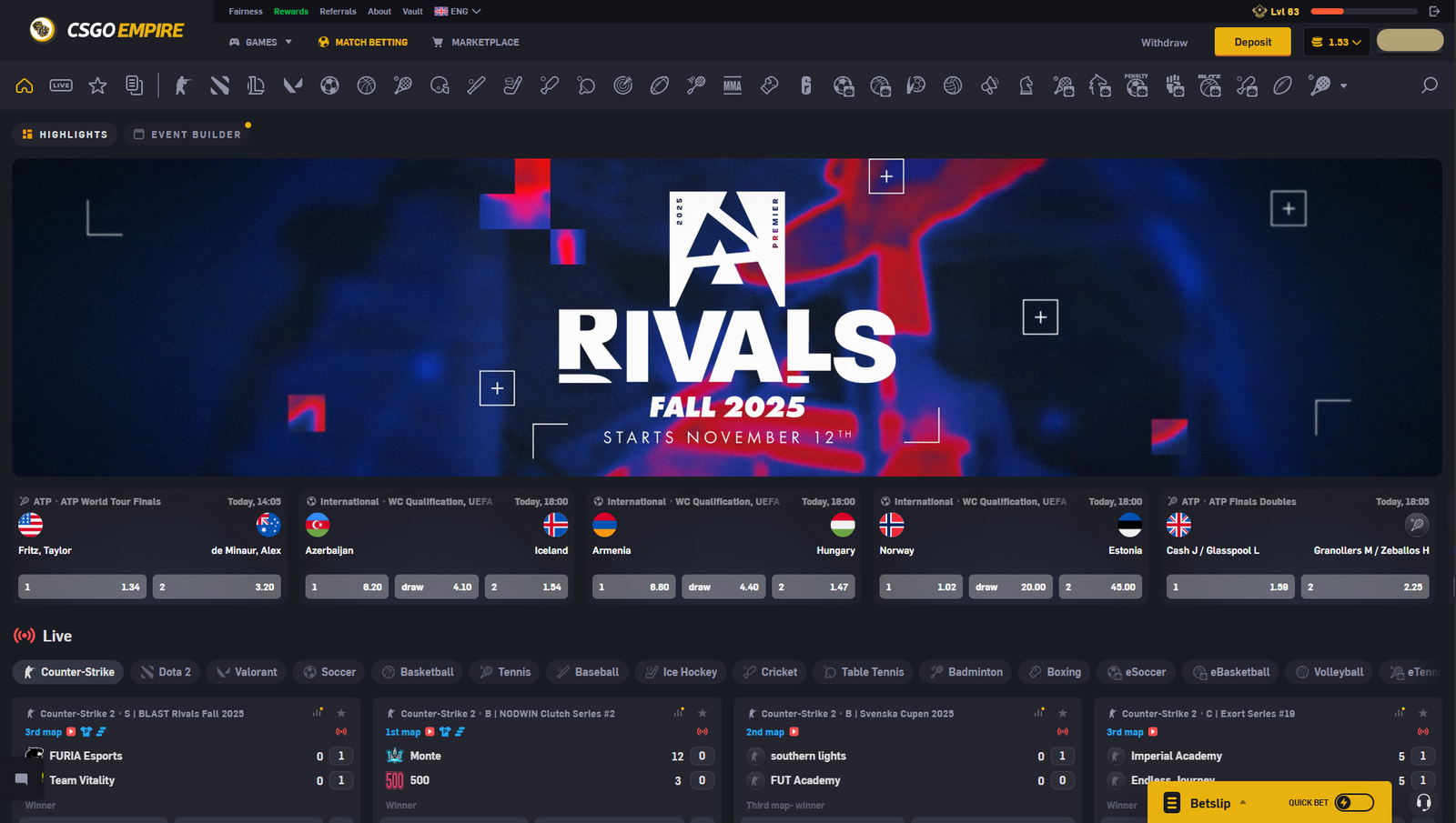 CSGOEmpire match betting