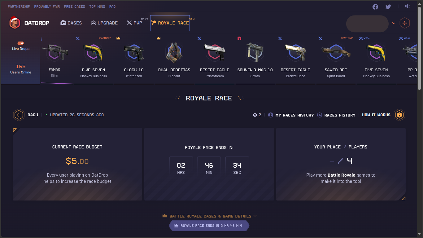 DatDrop royale race mode