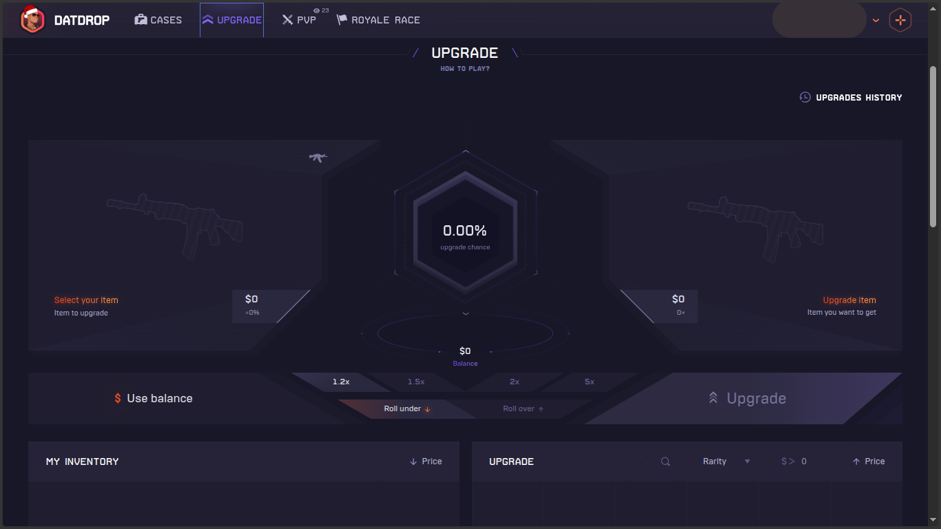 DatDrop upgrader game