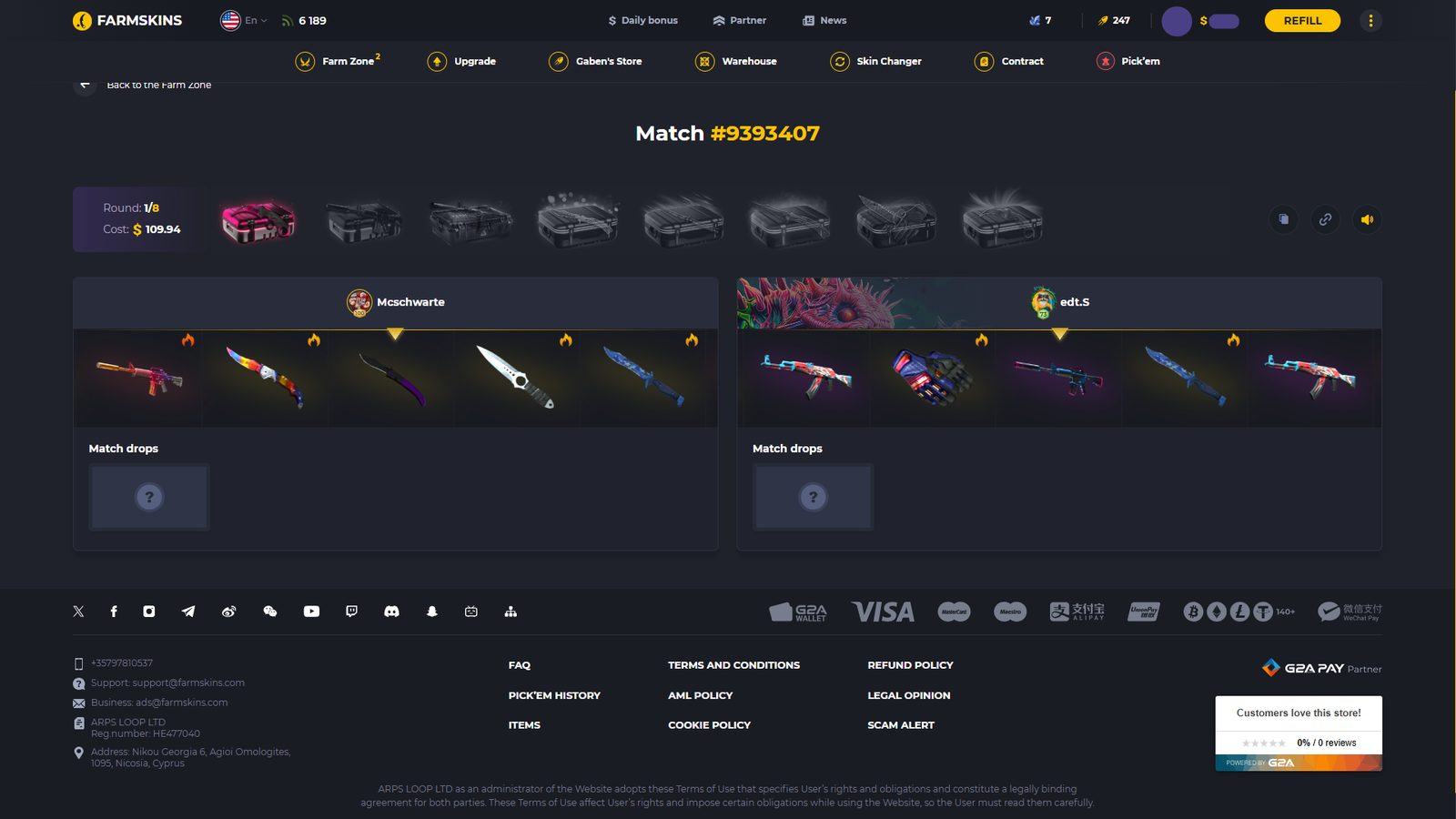 Farmskins case battles