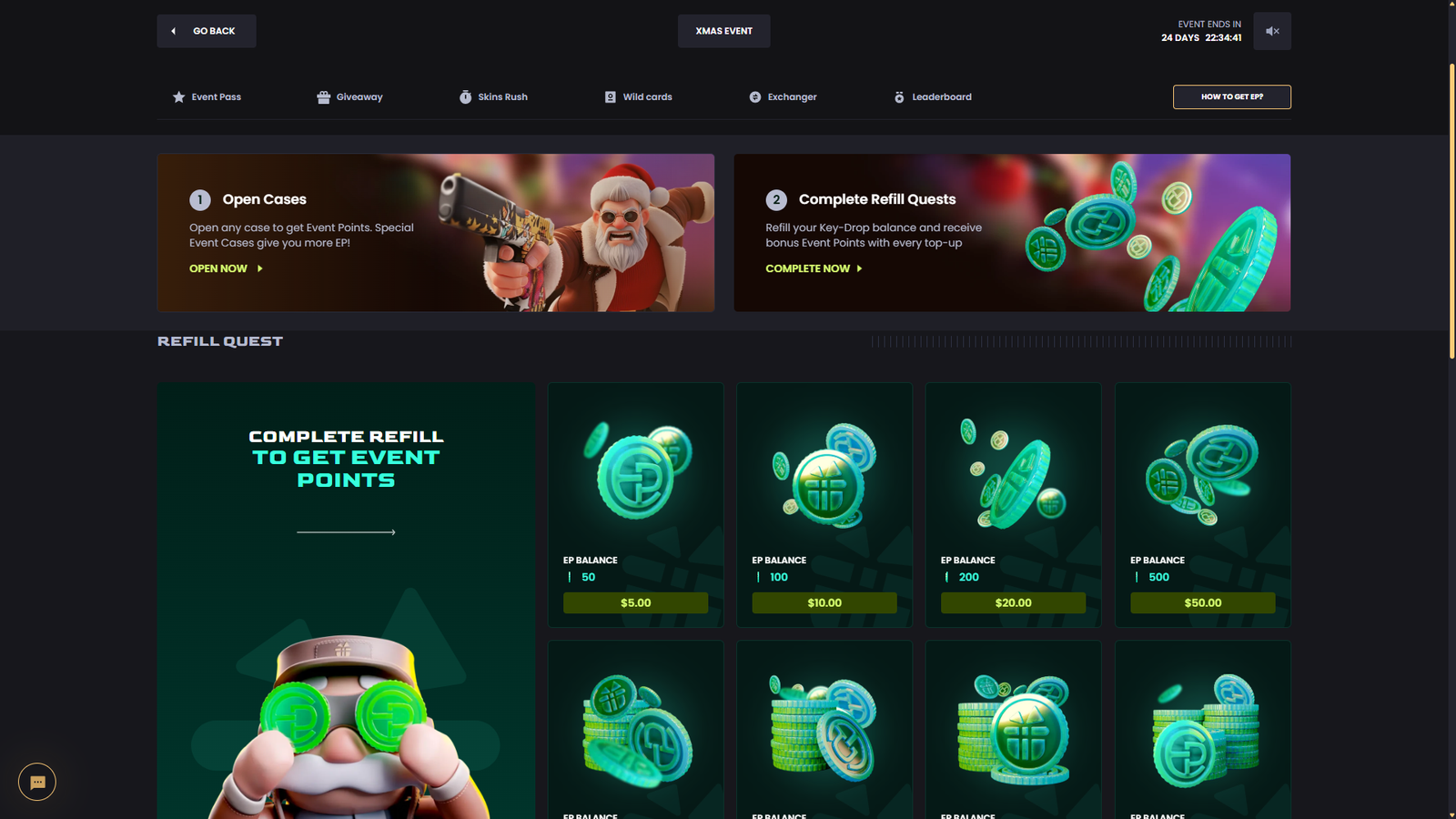 Key-Drop event tasks