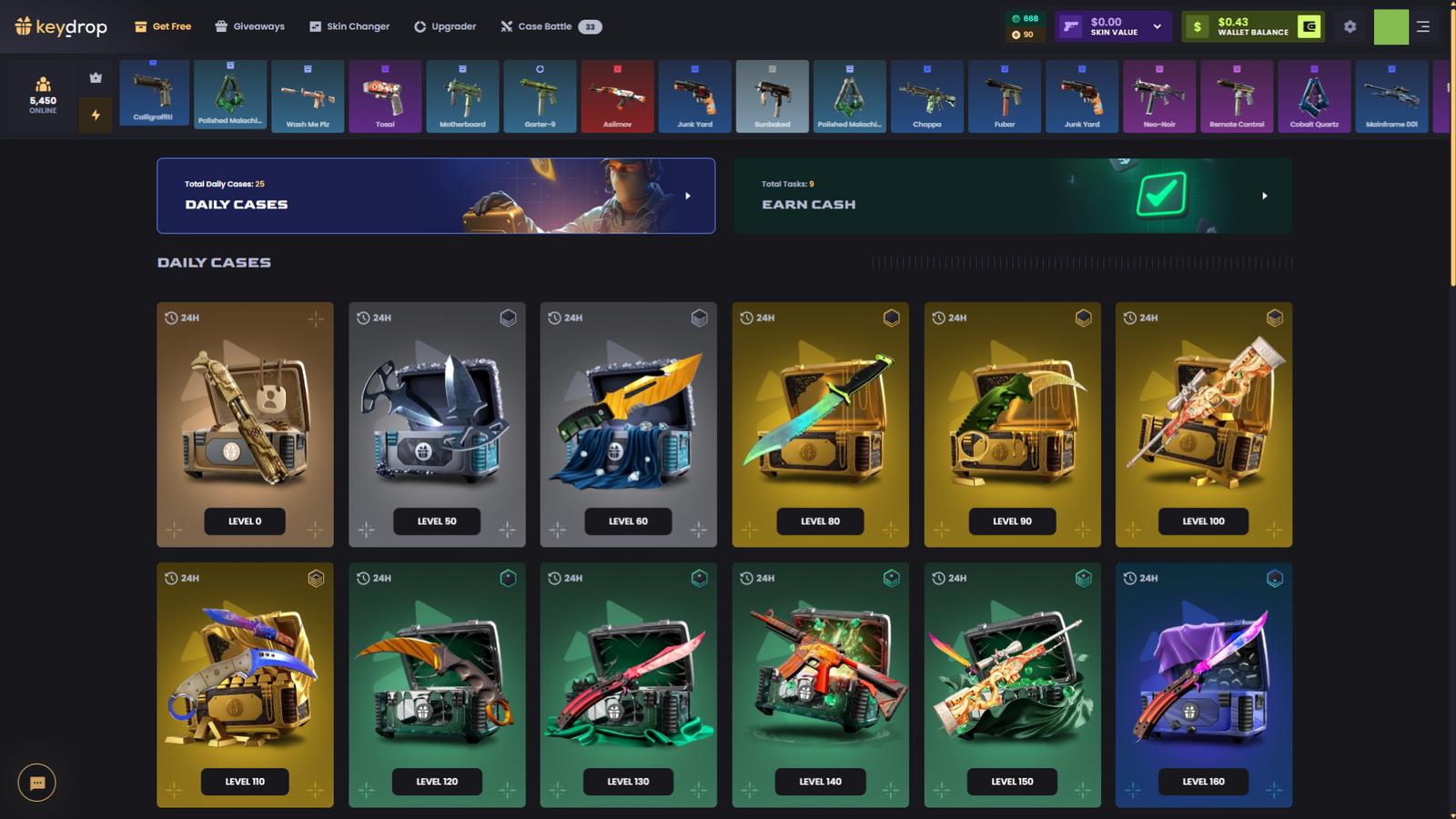 Key-Drop rewards system