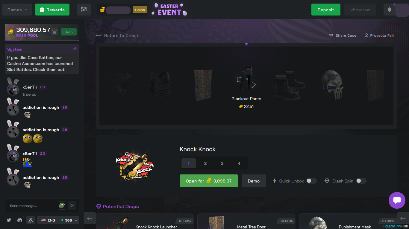 RustClash case opening details