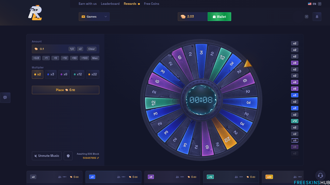 RustyLoot Wheel game