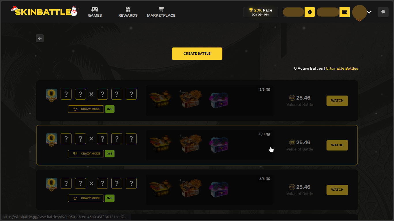 Skinbattle case battles