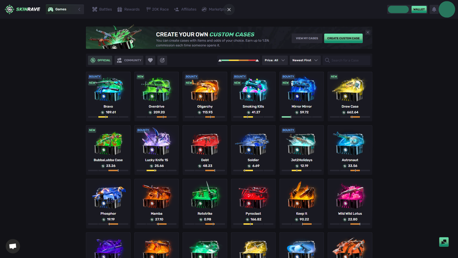 SkinRave Case opening